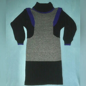 𝅺DRESSY TESSY vintage 90’s knit sweater dress dolman sleeve color block size S
